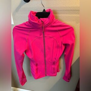 Lululemon pink zip up with ruffle accent
